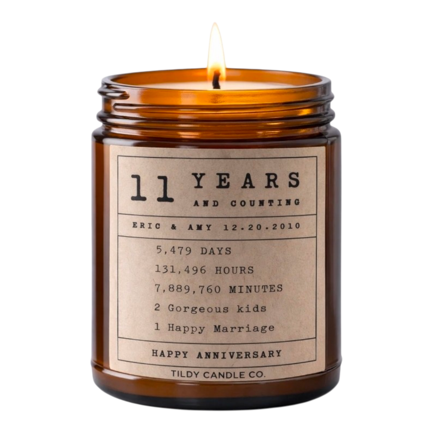 Personalized Anniversary Candle