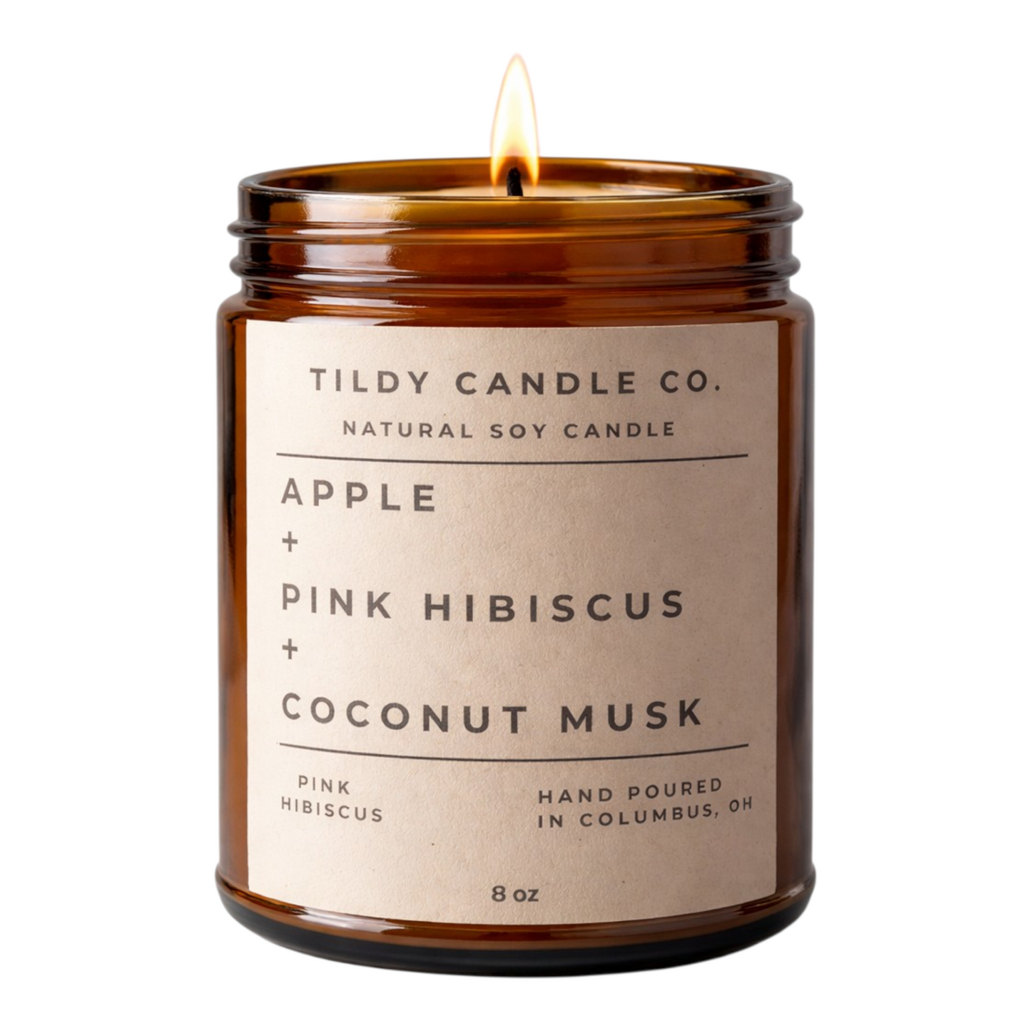 Pink Hibiscus Soy Candle