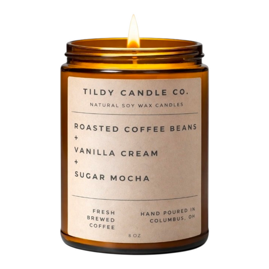 Fresh Brewed Coffee | Roasted Coffee Bean, Vanilla Cream, & Sugar Moch