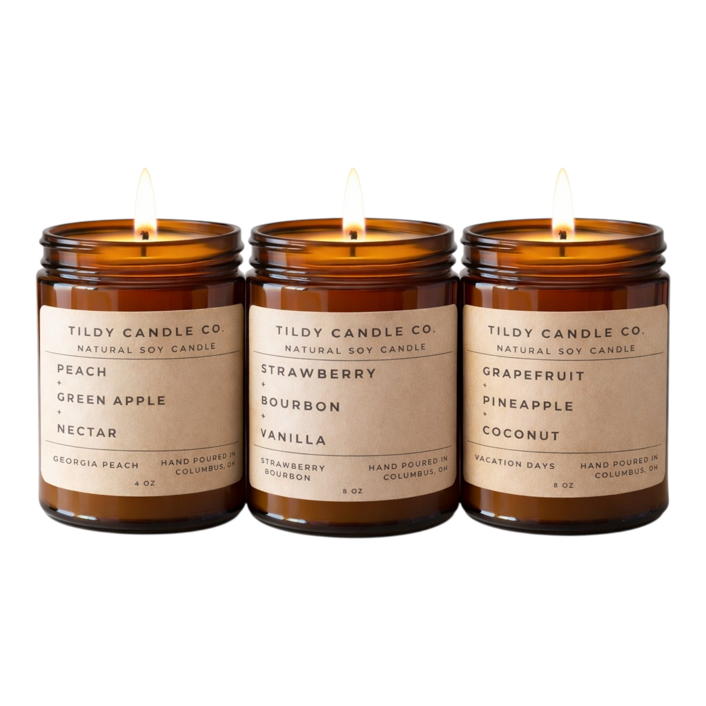 YOU PICK 3 8OZ SOY CANDLE SPRING COLLECTION